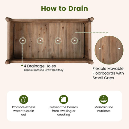 Dreamade Wood Raised Garden Bed