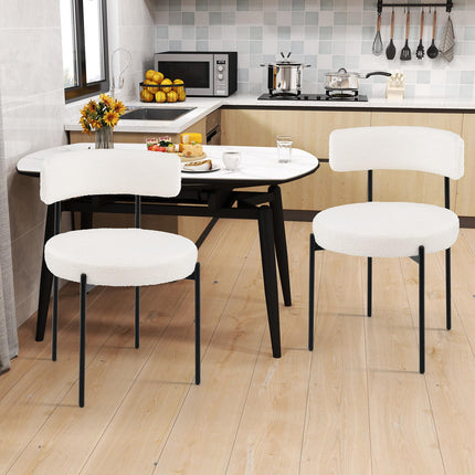Dreamade Boucle Dining Chairs Set of 2