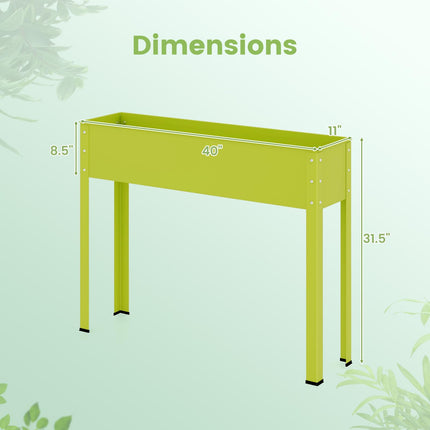 Dreamade Raised Garden Bed, Metal Planter Box with Legs, Drain Hole, Outdoor Indoor Elevated Garden Box