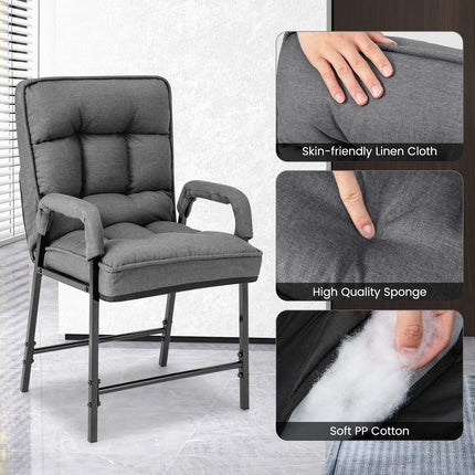 Dreamade Modern Accent Chair with Ottoman