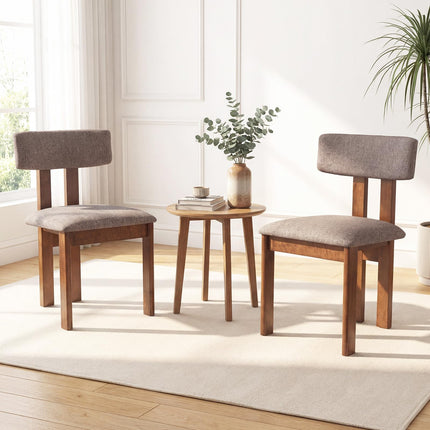 Dreamade Upholstered Kitchen Chairs with Curved Backrest