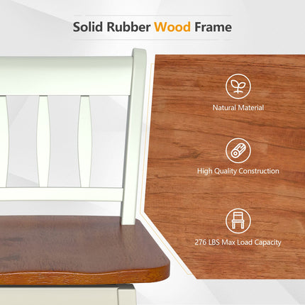 30.5 Inch Rubber Wood Bar Chairs - Dreamade