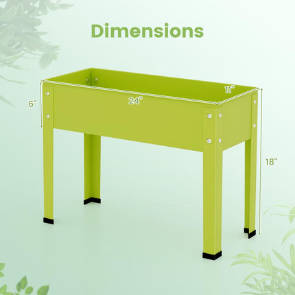 Dreamade Raised Garden Bed, Metal Planter Box with Legs, Drain Hole, Outdoor Indoor Elevated Garden Box