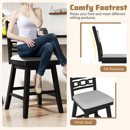 Dreamade 25" Bar Stools Set of 2/4 Modern Counter Height Tall Chairs