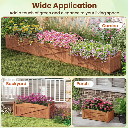 Dreamade Rectangular Garden Bed for Vegetables Flower Herb Fruit