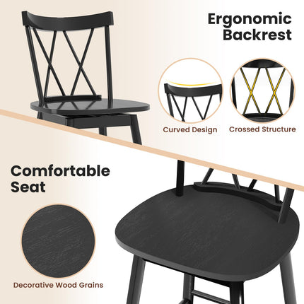 Dreamade Windsor Bar Stools Set of 2/4(29"/24")