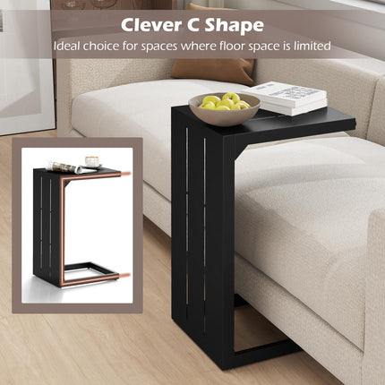 Dreamade C-Shaped End Table with Adjustable Foot Pads
