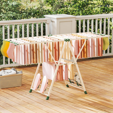 Dreamade 72.5 Inches Clothes Drying Rack with Height Adjustable Wings