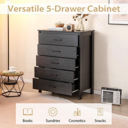 Dreamade 5-Drawer Dresser for Bedroom, 41.5" Storage Cabinet with 5 Drawers