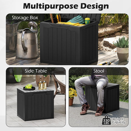 Dreamade 25 Gallon Outdoor Storage Box with Lockable Lid