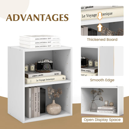 Dreamade Bookshelf and Bookcase 2-layer Storage Shelf