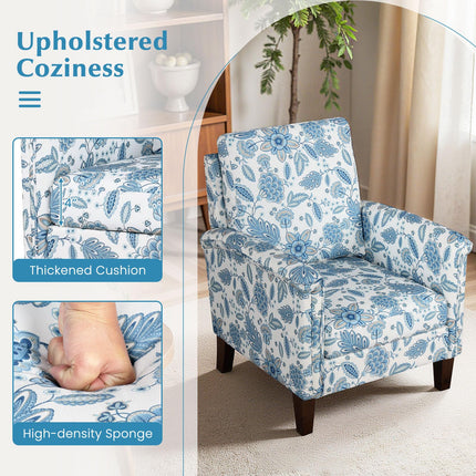 Dreamade Upholstered Accent Chair with Floral Pattern