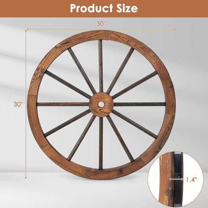 Dreamade 30-Inch Wagon Wheels 4 Pieces, Decorative Wooden Wheels