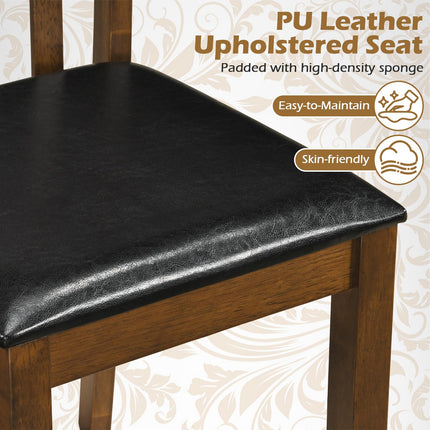 Dreamade Wood Dining Chairs Set w/ Rubber Wood Frame