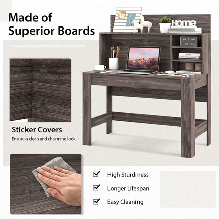 Dreamade Computer Desk with Bookshelf