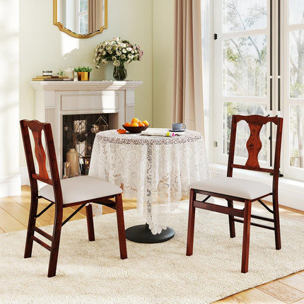 Dreamade Folding Dining Chairs Set of 2/4 Upholstered Dining Chairs with Comfy Padded Seats