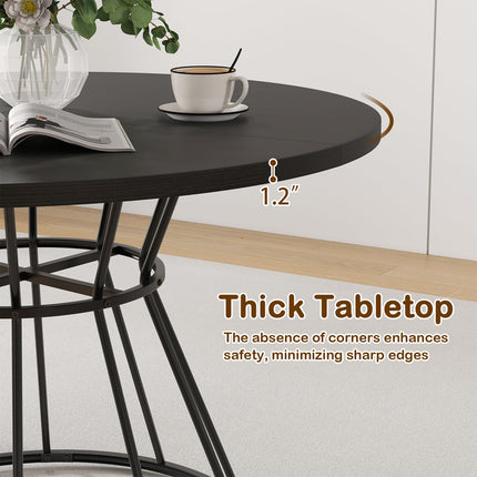 Dreamade 47" Round Farmhouse Kitchen Table for 4