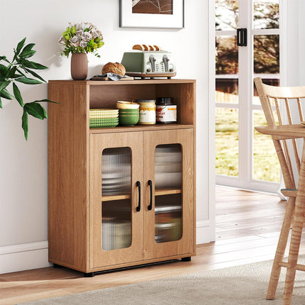 Dreamade Bathroom Storage Cabinet with 2 Doors & 3-Level Adjustable Shelf