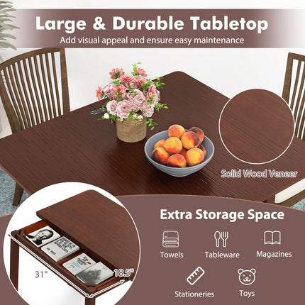 Dreamade Folding Dining Table for 4