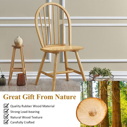 Dreamade Wood Dining Chairs, French Country Armless Spindle Back Dining Chairs