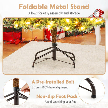 Dreamade Cashmere Christmas Tree with Pine Needles LED Lights with Bulb Cover