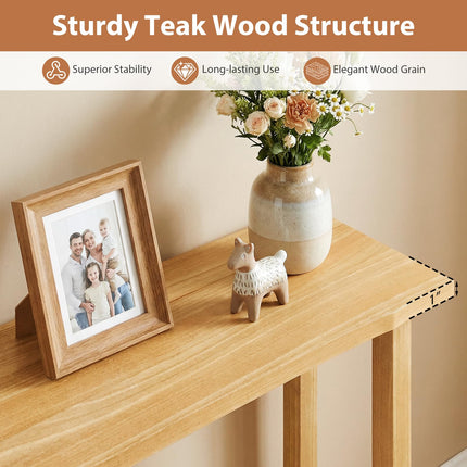 Dreamade 47" Solid Wood Console Table(47" x 12" x 32")