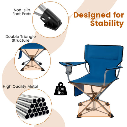 DREAMADE 360° Swivel Hunting Chair Folding Blind Chair(1/2)