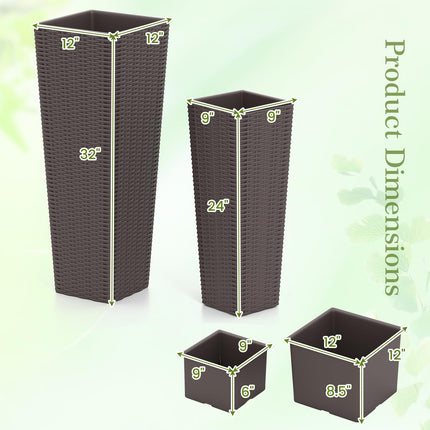 Dreamade Set of 2 Planters for Outdoor Plants