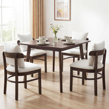 Dreamade Wood Dining Chairs Set of 2/4 w/Removable Pillow