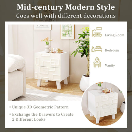 Dreamade Mid Century Modern Nightstand for Small Space