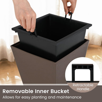 Dreamade Self-Watering Flower Pots withith Removable Inner Bucket & Drainage Holes