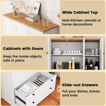 Dreamade Buffet Cabinet with Storage for Coffee Bar Dining Living Room Entryway