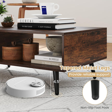 Dreamade Coffee Table with Storage for Living Room