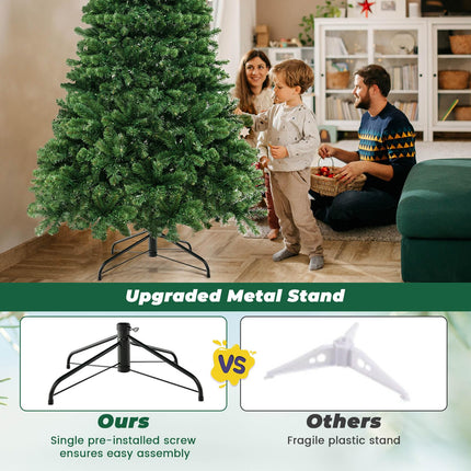 Dreamade Pre-Lit Artificial Christmas Tree, Hinged Xmas Tree with 821 Branch Tips
