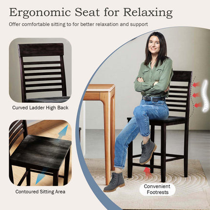 Dreamade Counter Height Bar Stools Set of 2/4