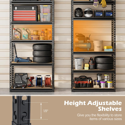 Dreamade 5-Tier Metal Storage Shelves Heavy Duty Garage Shelving Units(1/2/3/4,30" W x 12" D x 60" H)