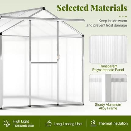 Dreamade Outdoor Large Walk-in Green House w/ Rain Gutter