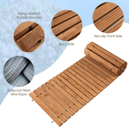 Dreamade 8ft Wooden Garden Pathway