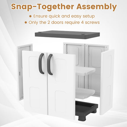 Dreamade Storage Cabinet with 2 Doors and Adjustable Shelves