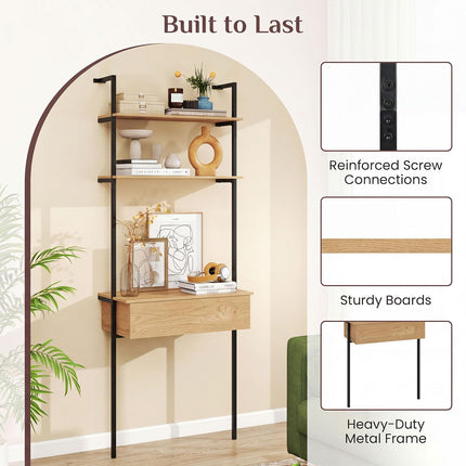 Dreamade 4-Tier Ladder Bookshelf for Living Room