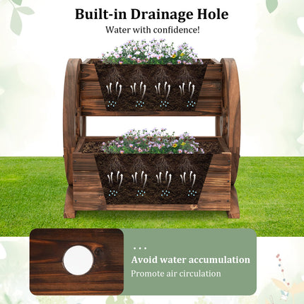Dreamade Garden Planter with Drainage Holes & Wheels for Flowers Herbs Vegetables