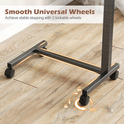 Dreamade Overbed Table with Lockable Rolling Wheels