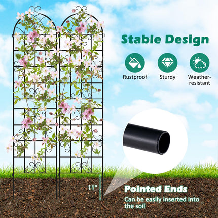 DREAMADE 86.5"x20" Garden Trellis with Protective Coating for Clematis