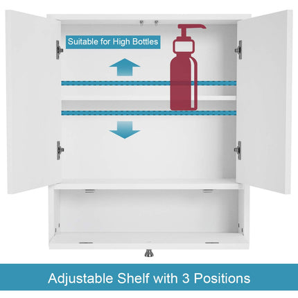 Dreamade Bathroom Cabinet Wall Mounted Mirrored Storage Organizer