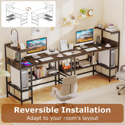 Dreamade 48" Computer Desk with Charging Station