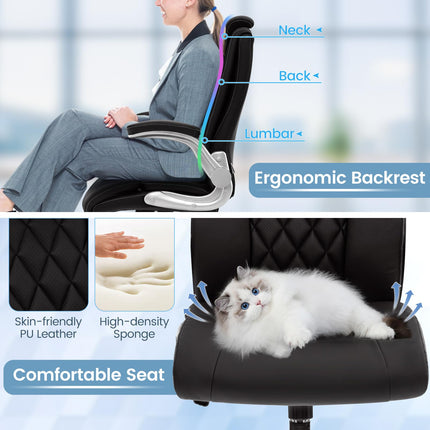 Dreamade Executive Office Chair, Ergonomic PU Leather Desk Chair