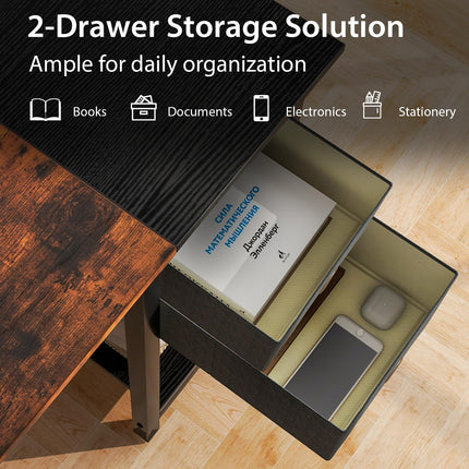 Dreamade Computer Desk with Drawers