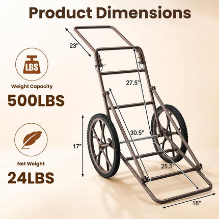 DREAMADE Deer Cart | Foldable Hunting Game Hauler with 500 LBS Capacity