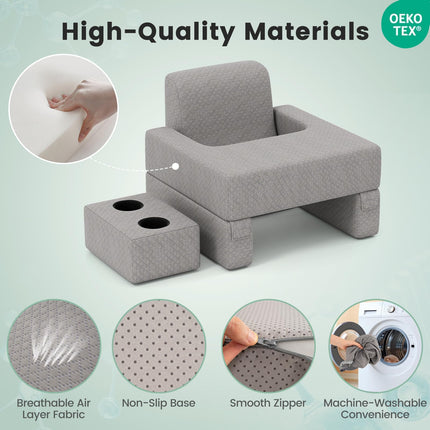 Dreamade Reading Pillow for Gaming Extra Large Lap Desk for Laptop with Back Arm Rest & Cup Holder for Adult