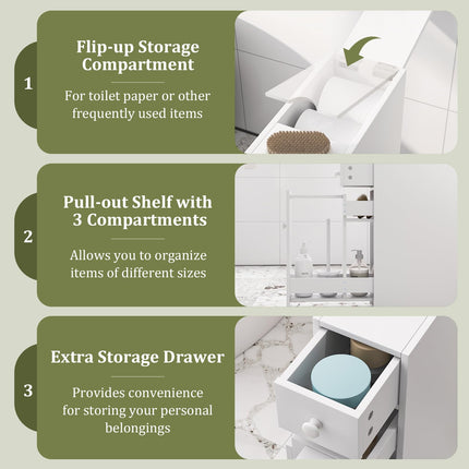 Dreamade Small Bathroom Storage Cabinet
